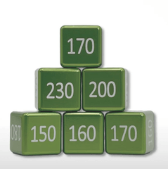 Pokemon Higher Count Numeric Damage Counter Set - Grass Green (6pcs)